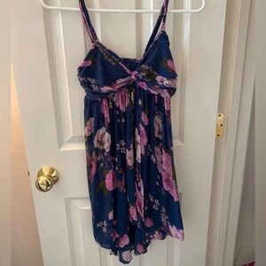 Floral Blue and Pink Dress